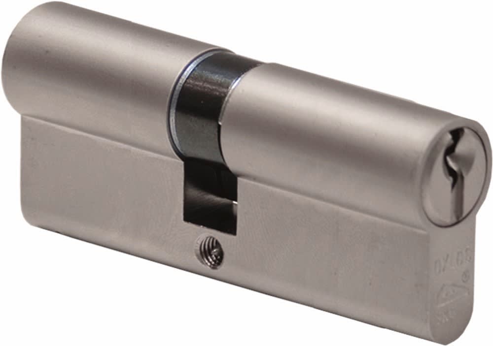 Oxloc Profielcilinder Dubbel 35/40mm Staal Vernikkeld Mat SKG2 Gelijksluitend 1st