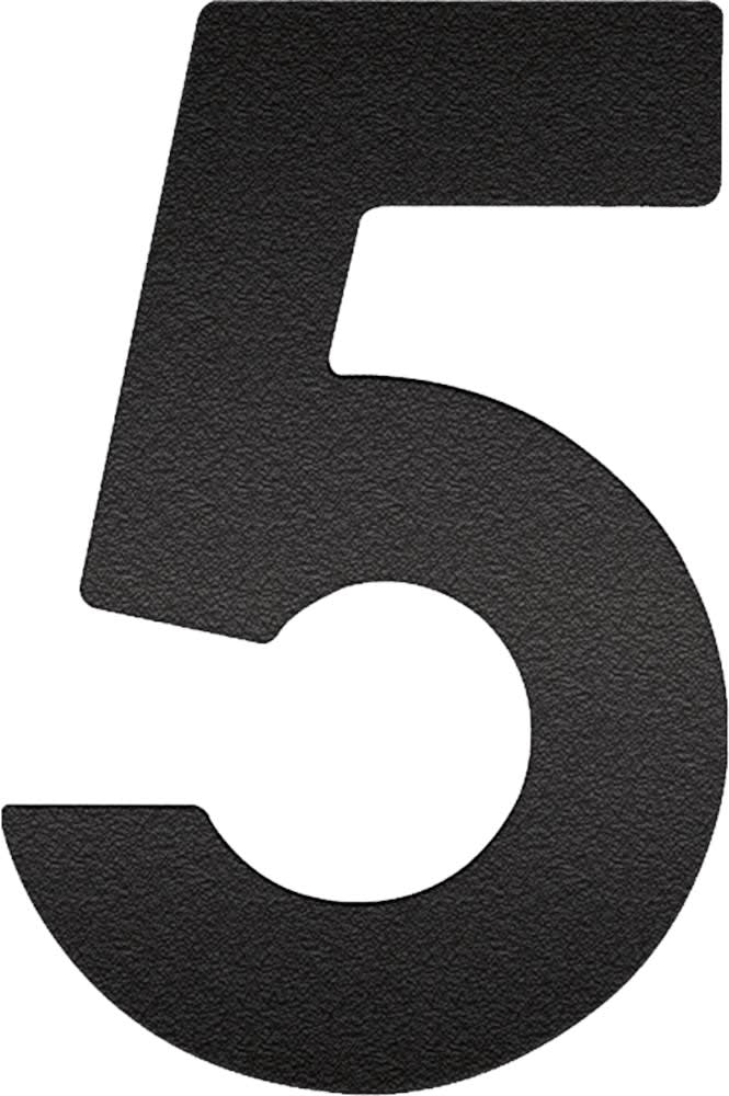 Oxloc Huisnummer 5 70x120mm RVS Zwart