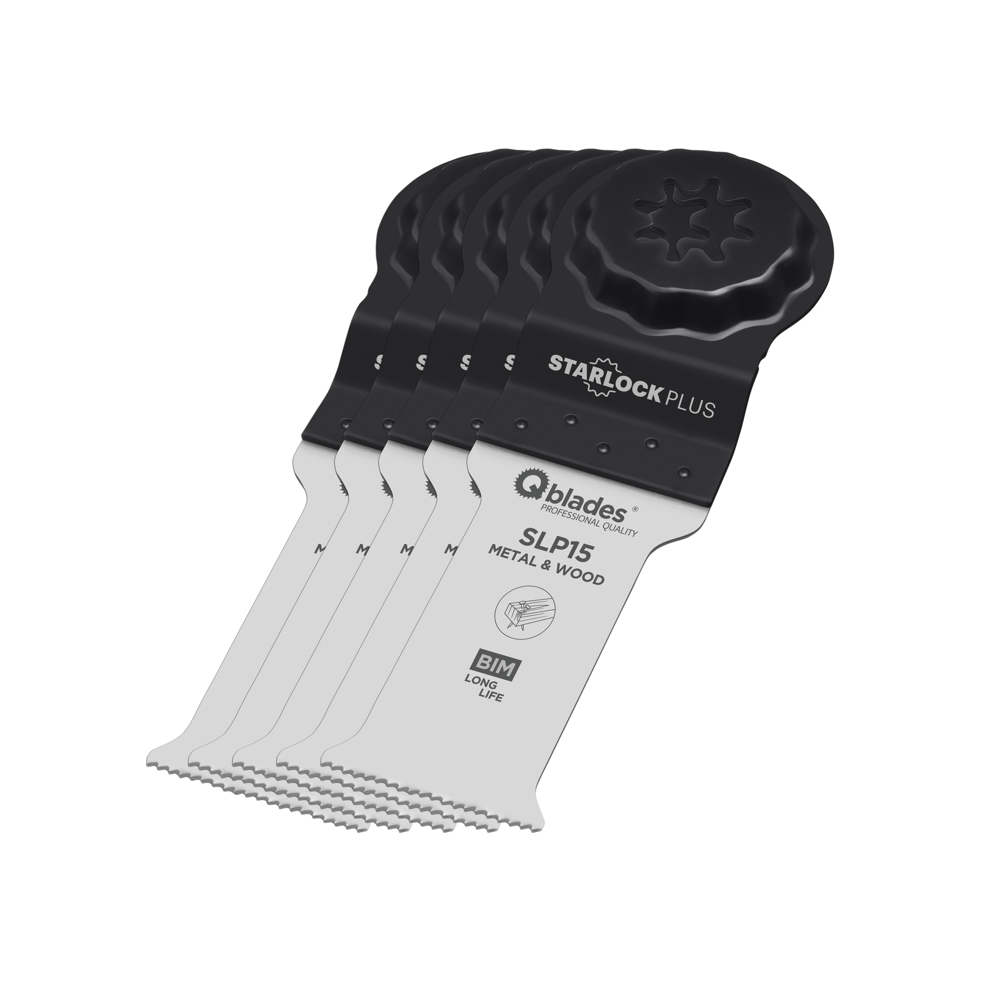 Qblades Multitoolzaagblad SLP15 28x60mm Bi-Metaal 19TPI 5st