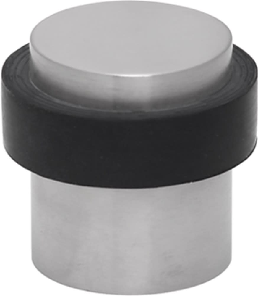 Oxloc Deurbuffer Vloer 40x30mm Rond RVS/Rubber Zilver/Zwart