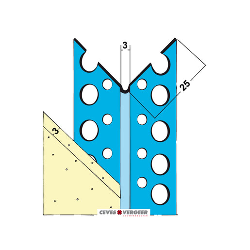 Product afbeelding voor Hoekbeschermer 1033 260cm 3mm Progyp Plus