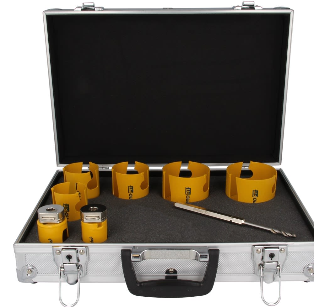 ProFit Gatzagenset Multi Purpose 35-80mm Met Adapter En Centreerboor In Koffer