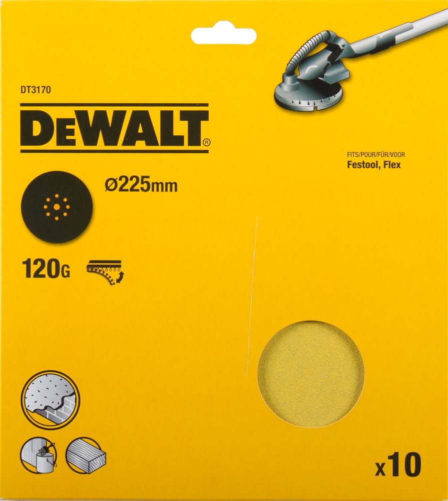 DeWALT Schuurschijf DT3170QZ Flex-9 225mm K120 10st