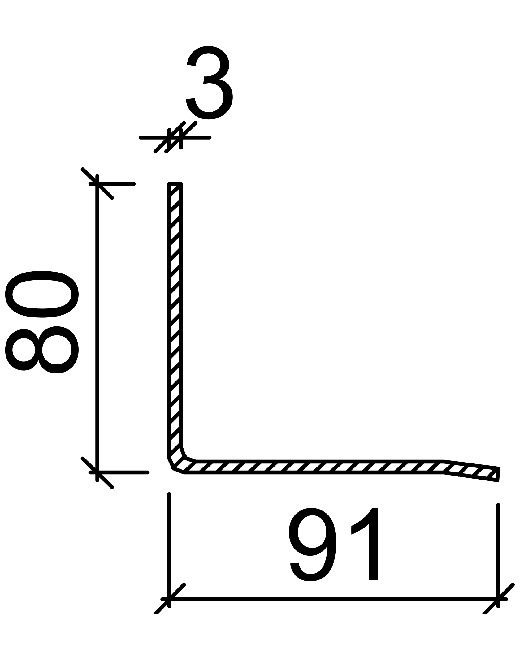 Leviat Latei 91mm PG80/3 H80 1235mm Thermisch Verzinkt Max. Belasting 5,4kN/Lengte