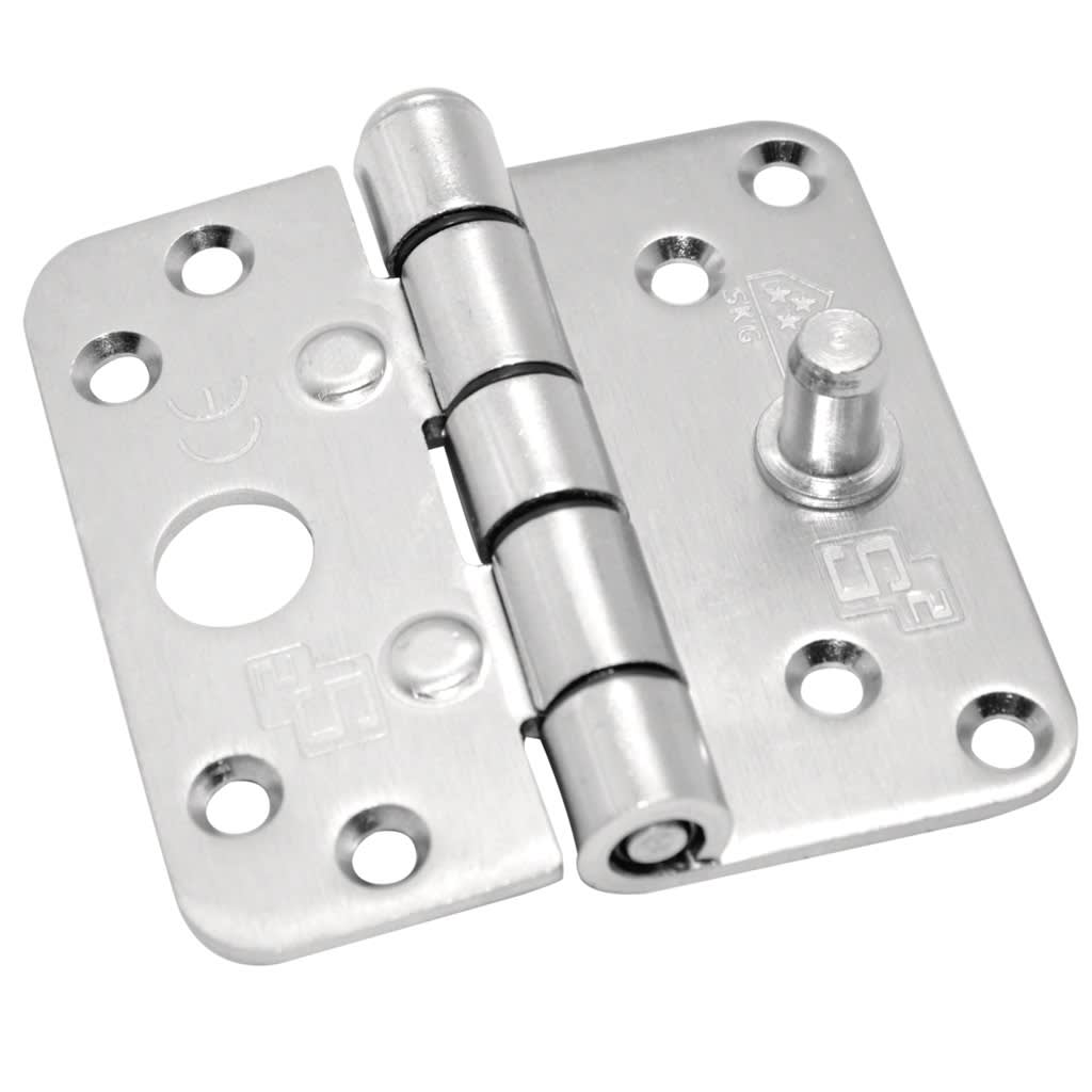 S2 Veiligheidsschijflagerscharnier Ronde Hoeken 89x89mm SKG3 Verzinkt 1st