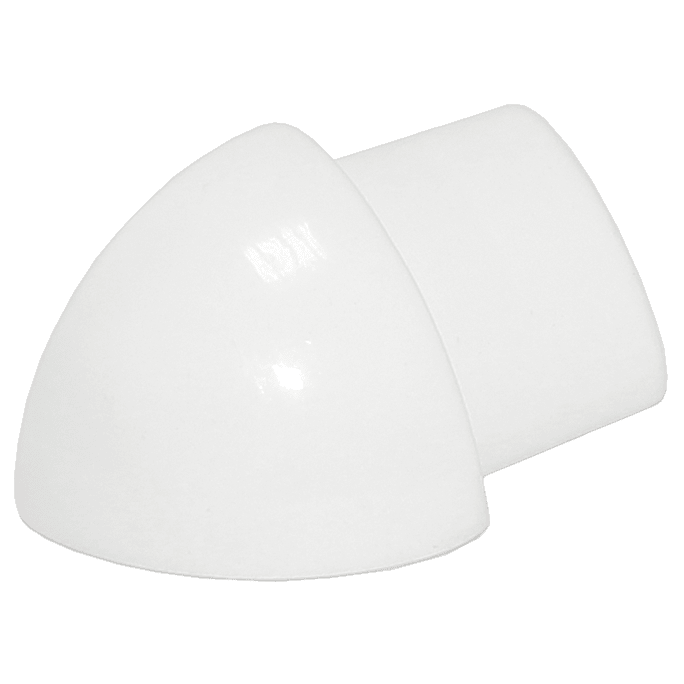 ProOne Hoekstuk Kwartrond 8mm PVC Wit