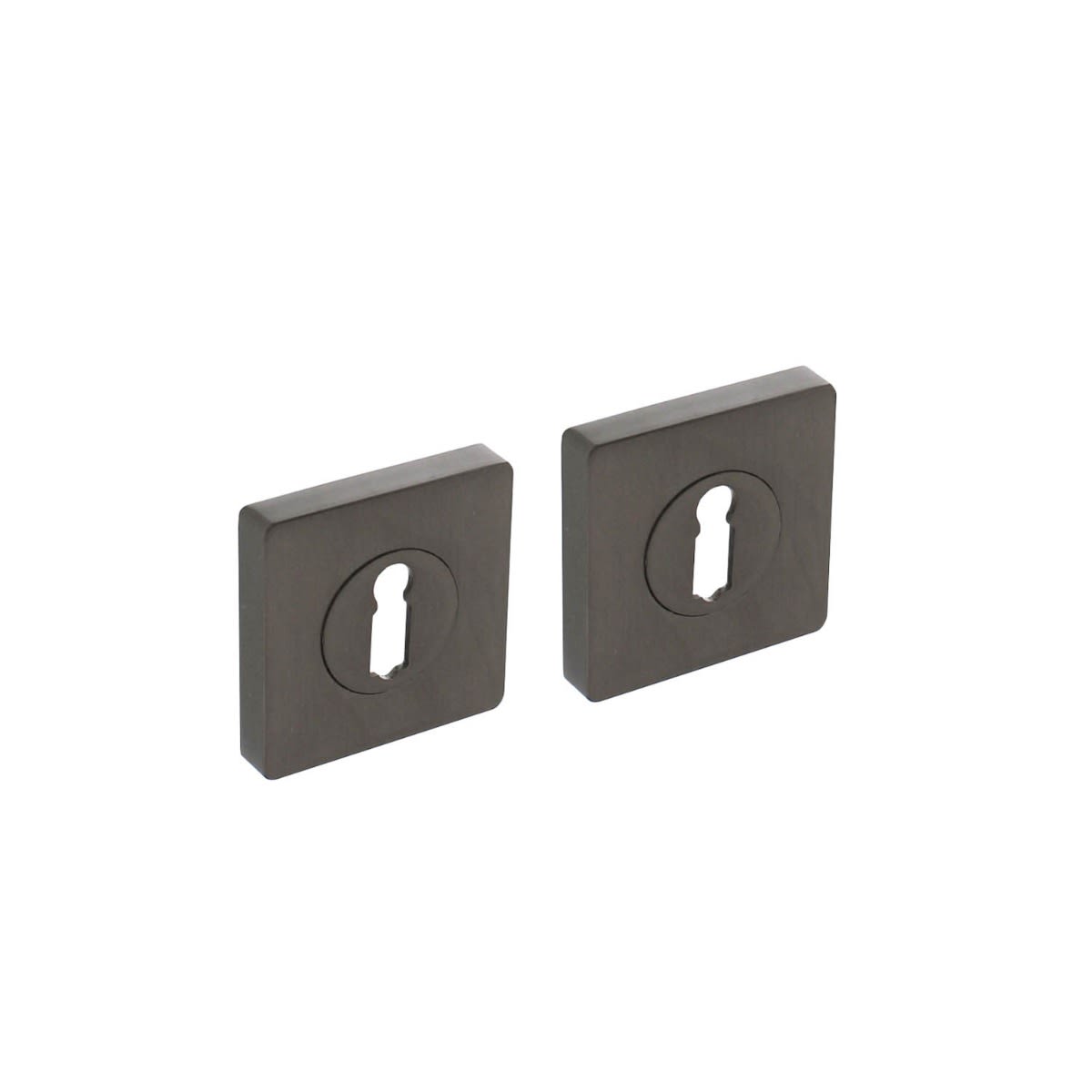 Intersteel Sleutelrozet Vierkant 55x55x10mm Zamak Antracietgrijs 1 Paar