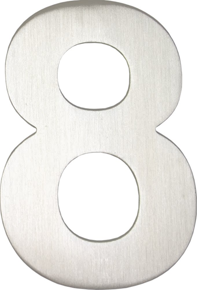 Oxloc Huisnummer 8 70x120mm RVS