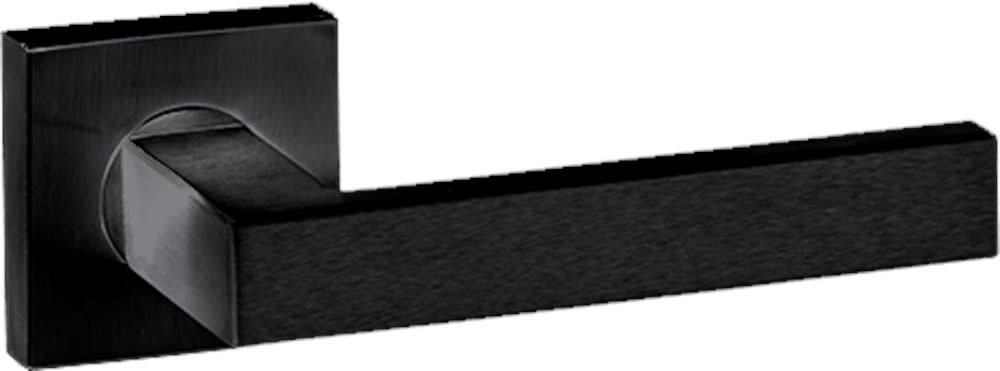 Oxloc Deurkruk Met Rozet Vierkant Recht Omkeerbaar RVS Zwart Paar