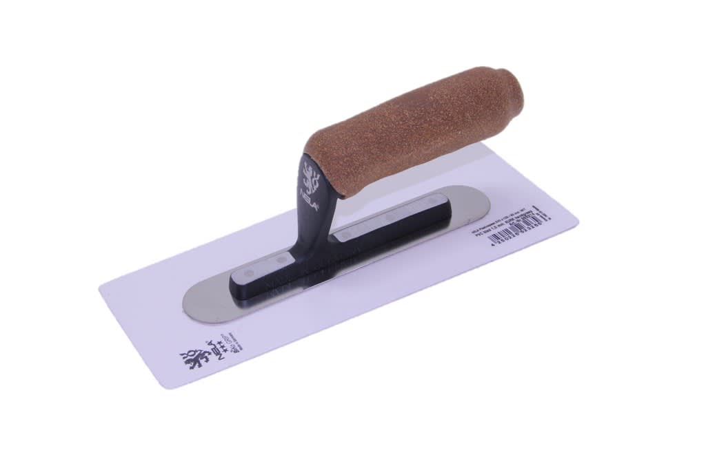 Nela Plasticspaan 240x100/90mm Wit PVC Blad 1mm Handgreep Kurk