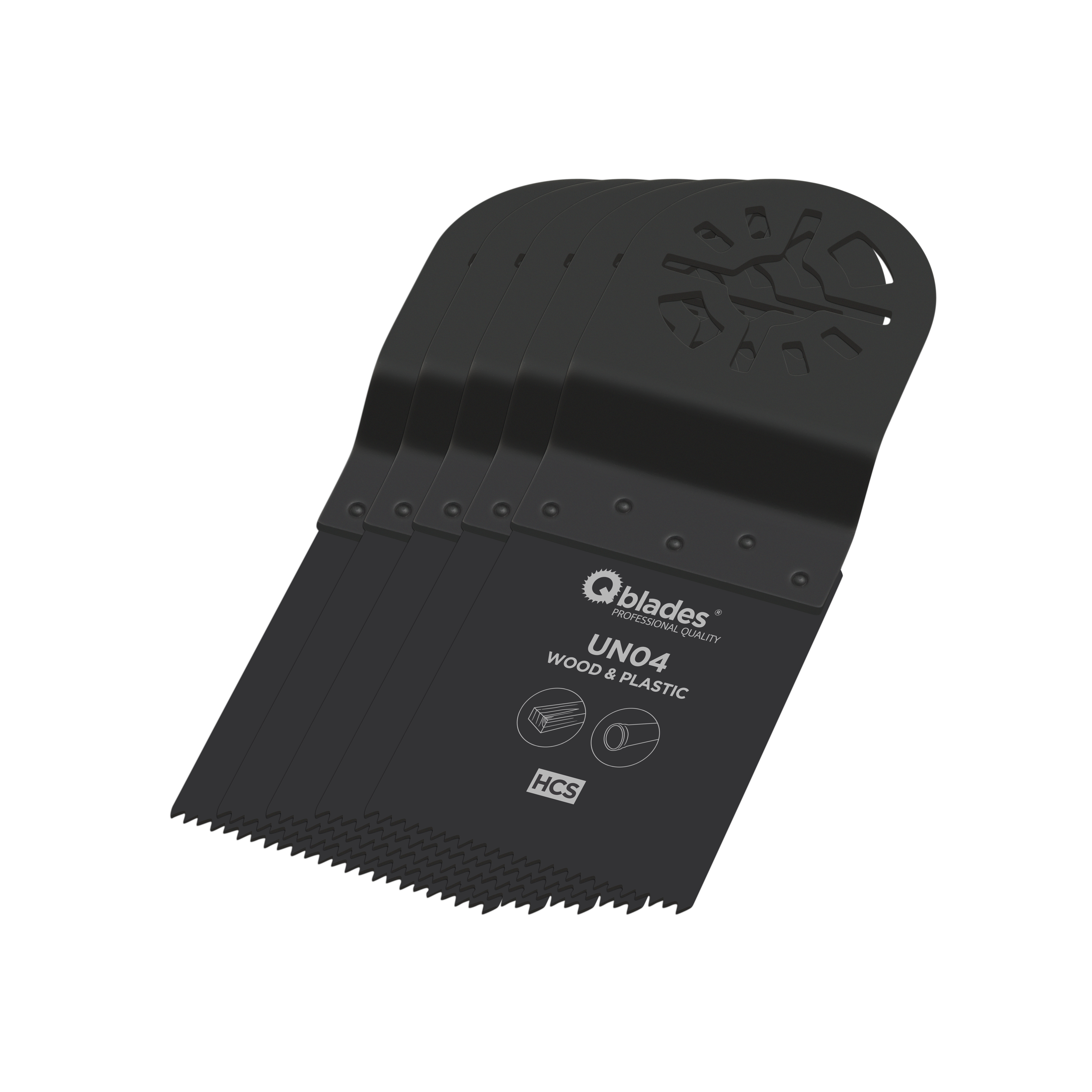 Qblades Multitoolzaagblad Standaard UN04 34x40mm HCS 5st