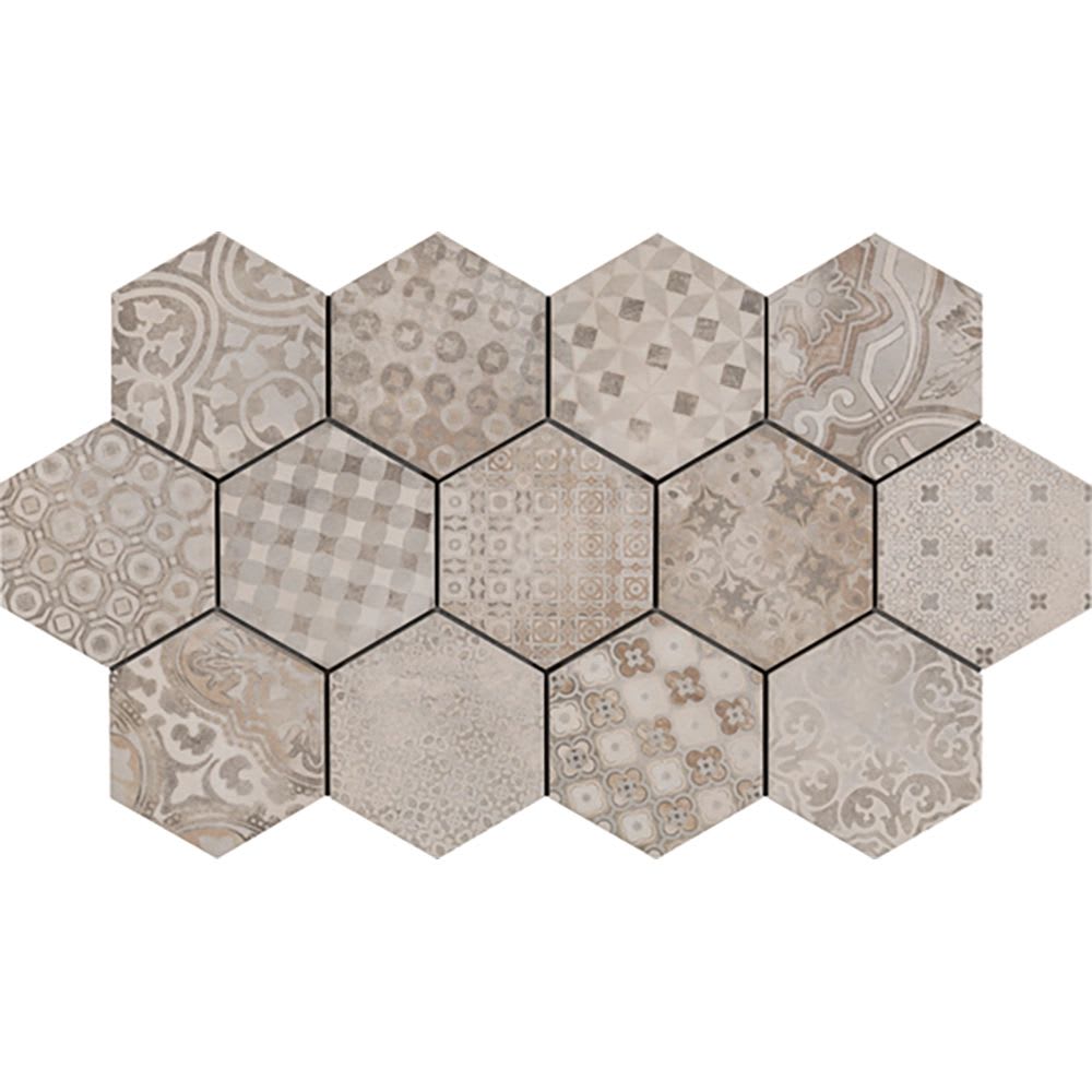 Ragno Decortegel Rewind Cementine Freddi 21x18.2cm Zeskant