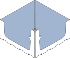 Product afbeelding voor Villeroy & Boch Binnenhoek Pro Architectura 3.0 Pool System Icy Blue 30x30cm Mat 3694C3440010