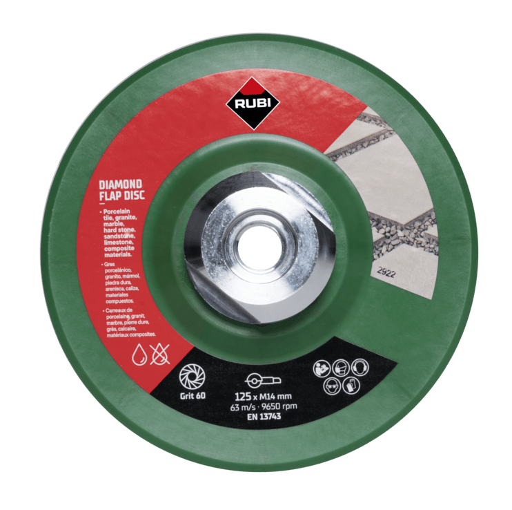 Product afbeelding voor Rubi Lamellenschijf Flap Disc 50/60 M14 125mm