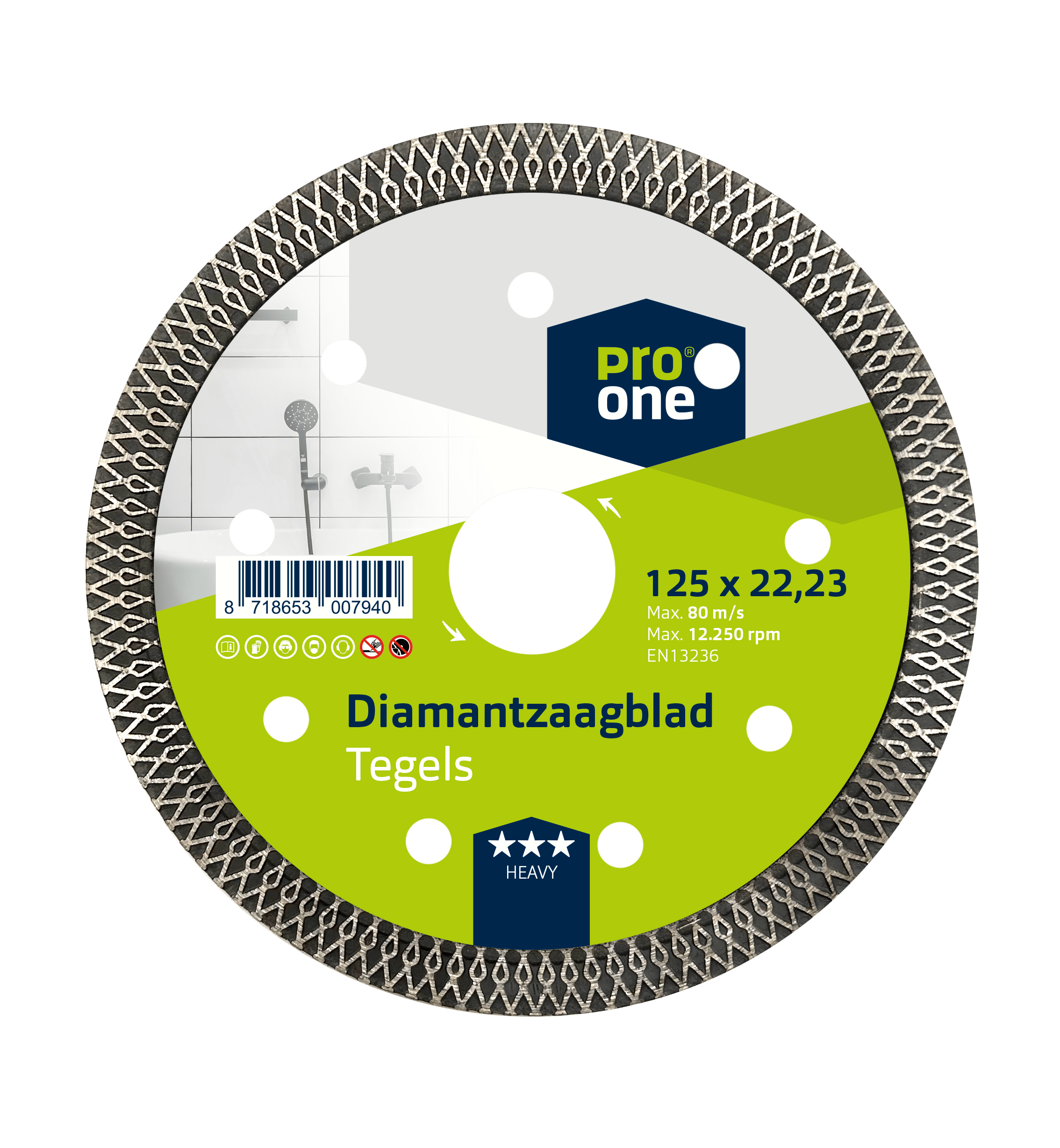 ProOne Diamantzaagblad Heavy 125x22.2mm Tegels 1st