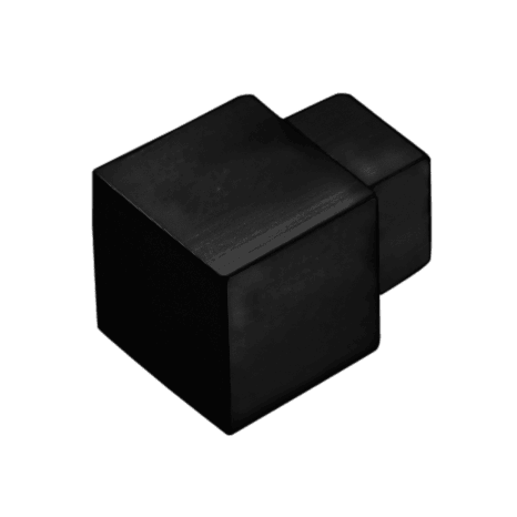 ProOne Hoekstuk Vierkant 11mm Aluminium Zwart