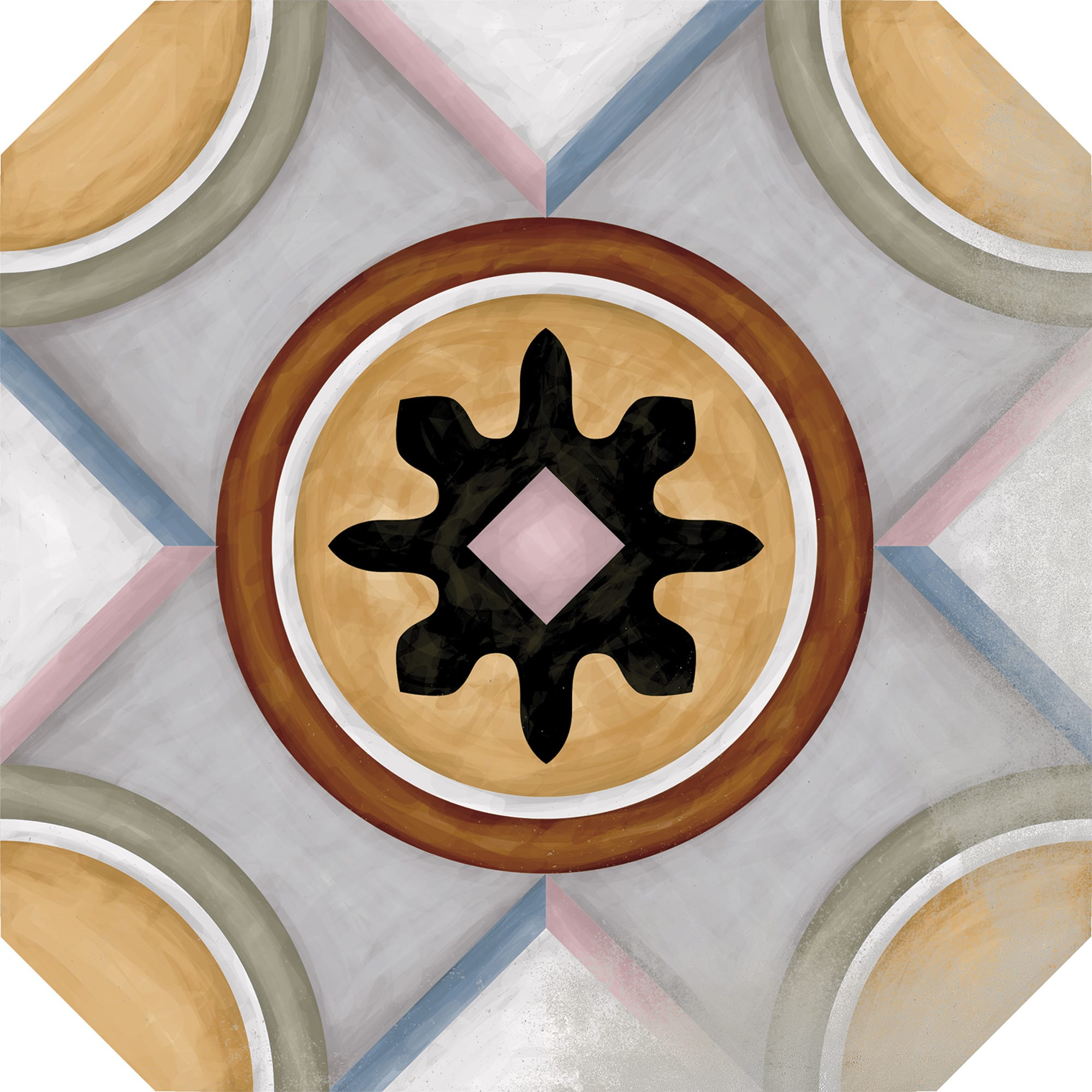 Product afbeelding voor Decortegel Vodevil Musichalls Multi. 20x20cm 8mm Mat R9