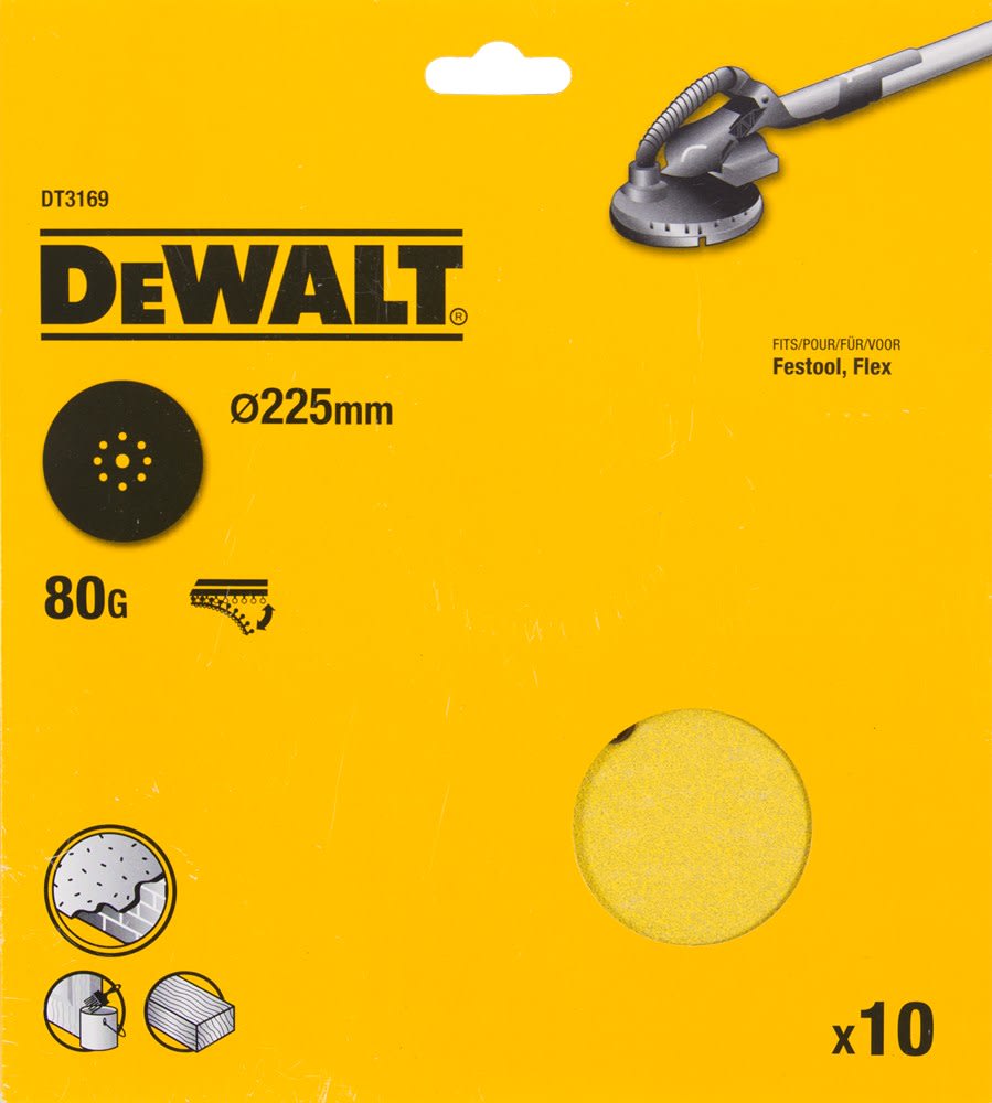 DeWALT Schuurschijf DT3169QZ Flex-9 225mm K80 10st