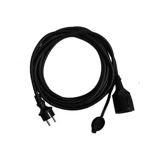 Vetec Verlengsnoer 3x1.5mm² Kabellengte 10m H07RN-F Zwart