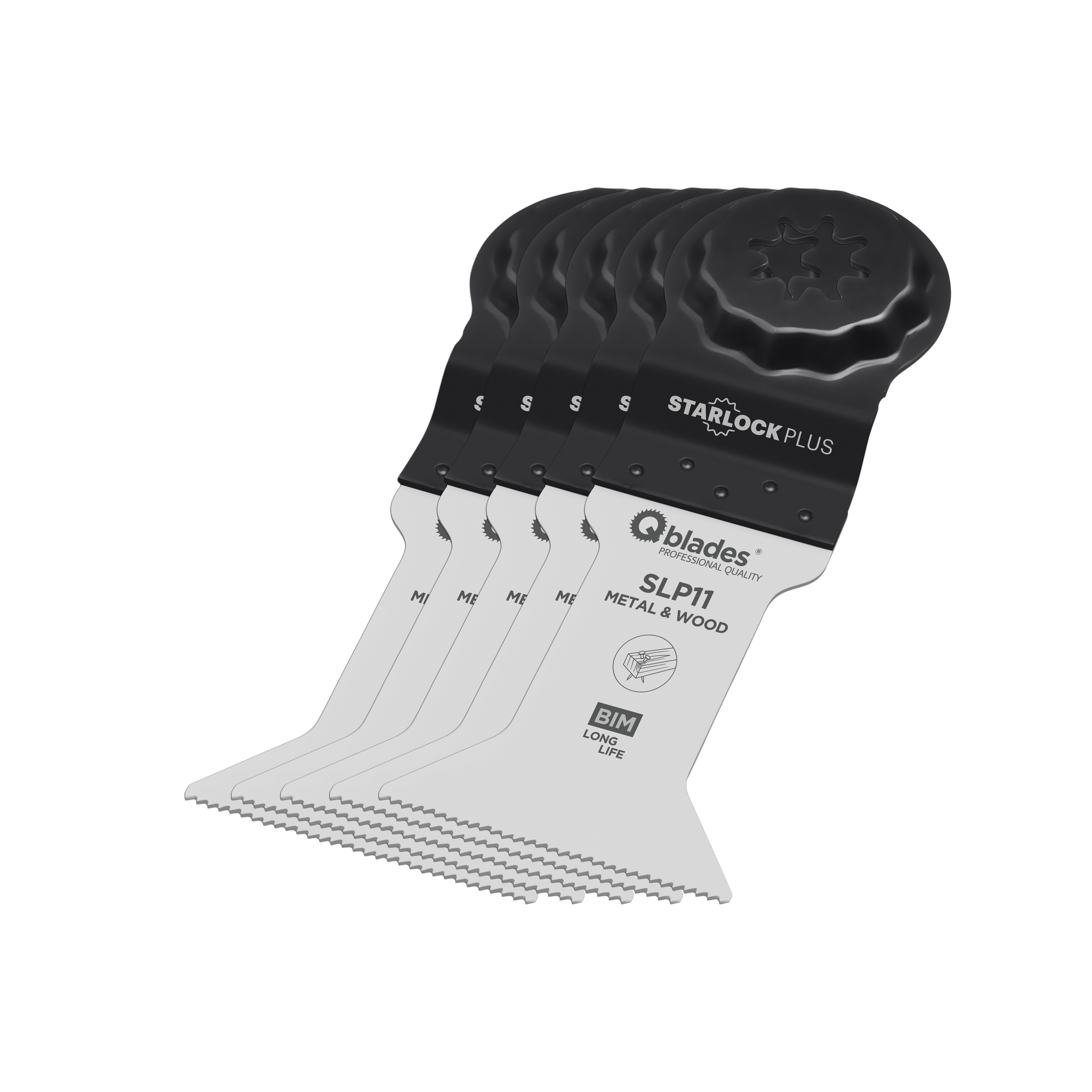 Qblades Multitoolzaagblad SLP11 44x60mm Bi-Metaal 19TPI 5st