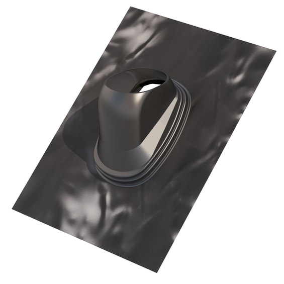 Product afbeelding voor Ubbink Dakdoorvoerpan Universeel 131mm 25-45 Graden Lood Zwart