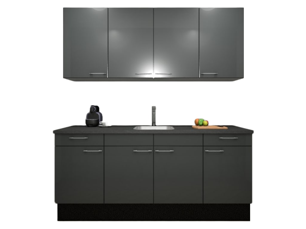 Product afbeelding voor Procasa Keuken 200cm Compleet Dark Grey