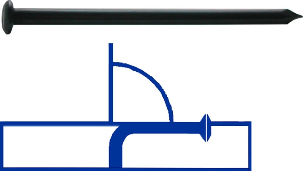 Kelfort Stalen Nagel 3.0x50mm Bombé Kop Elektrolytisch Verzinkt Zwart 350st 1kg