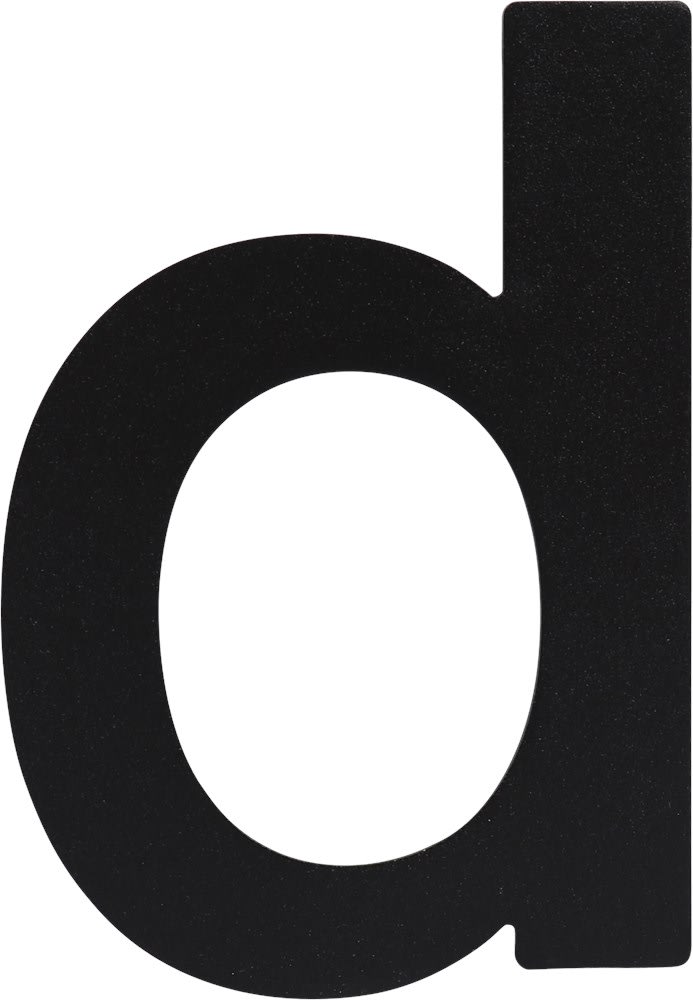 Oxloc Huisletter D 84x117mm RVS Zwart