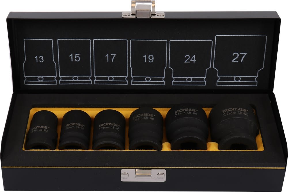Ironside Slagdoppenset 1/2" 6-Delig In Stalen Doos
