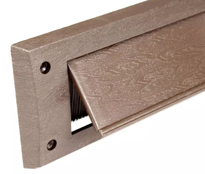 Ellen Brievenbus Tochtaflsuiter Kunststof Met Klep Bruin