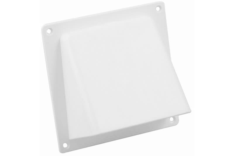 Gevelrooster Met Klep Universeel 100-125mm 110x54mm Kunststof Wit