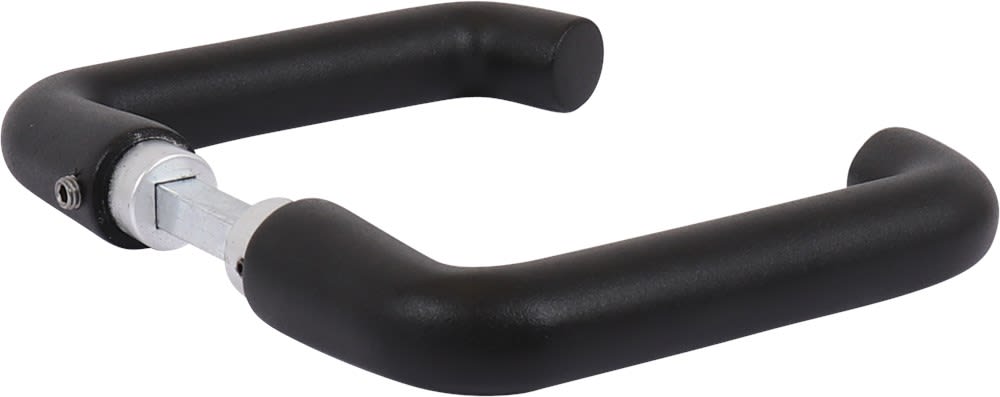 Oxloc Deurkruk D-Model Omkeerbaar Aluminium Zwart Gatdeel