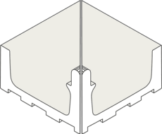 Villeroy & Boch Binnenhoek Pro Architectura 3.0 Pool System Neutral White 23x23cm Mat 3674C3000010