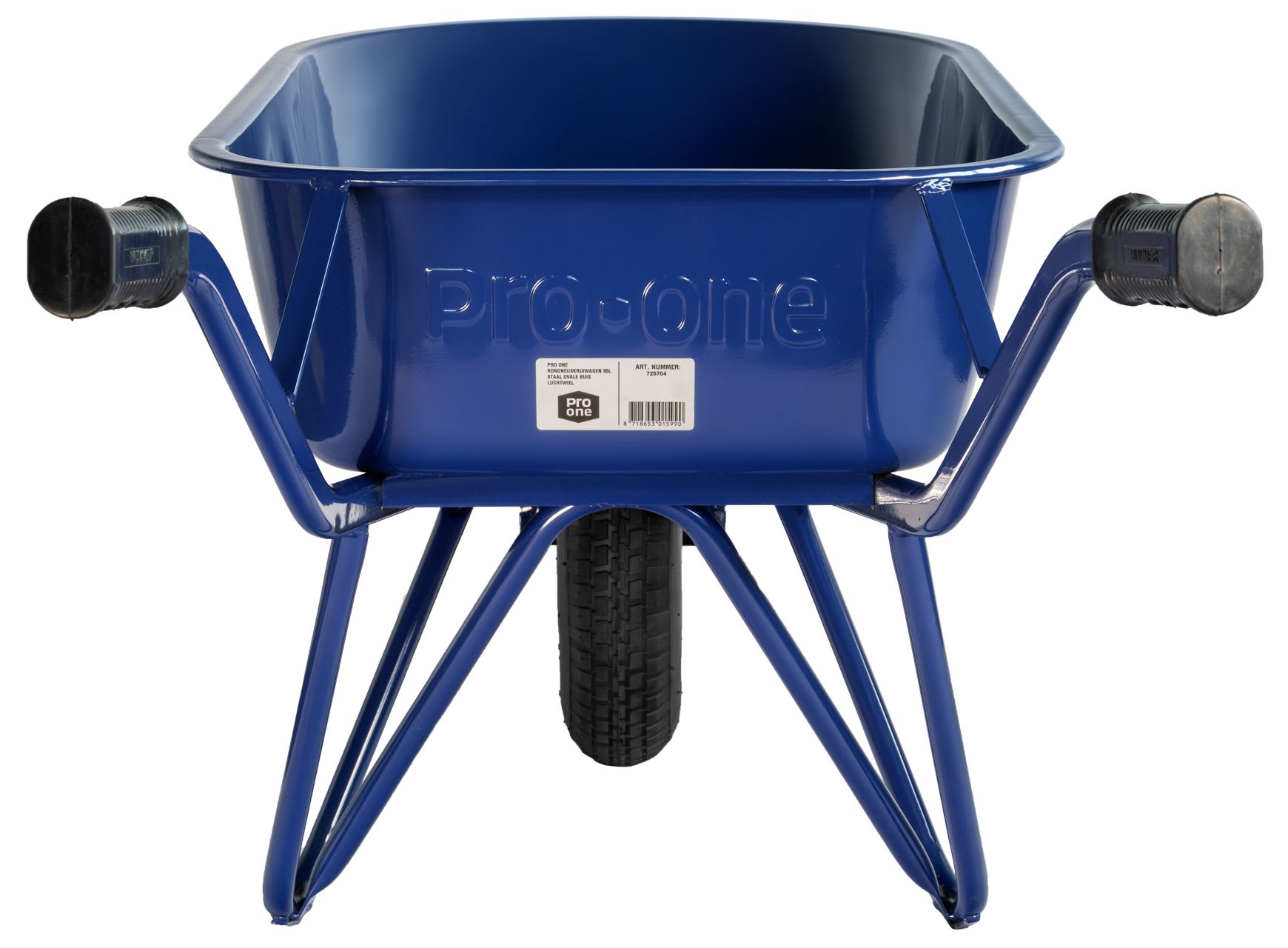 Product afbeelding voor ProOne Kruiwagen 85L Staal Buis Ovaal Blauw
