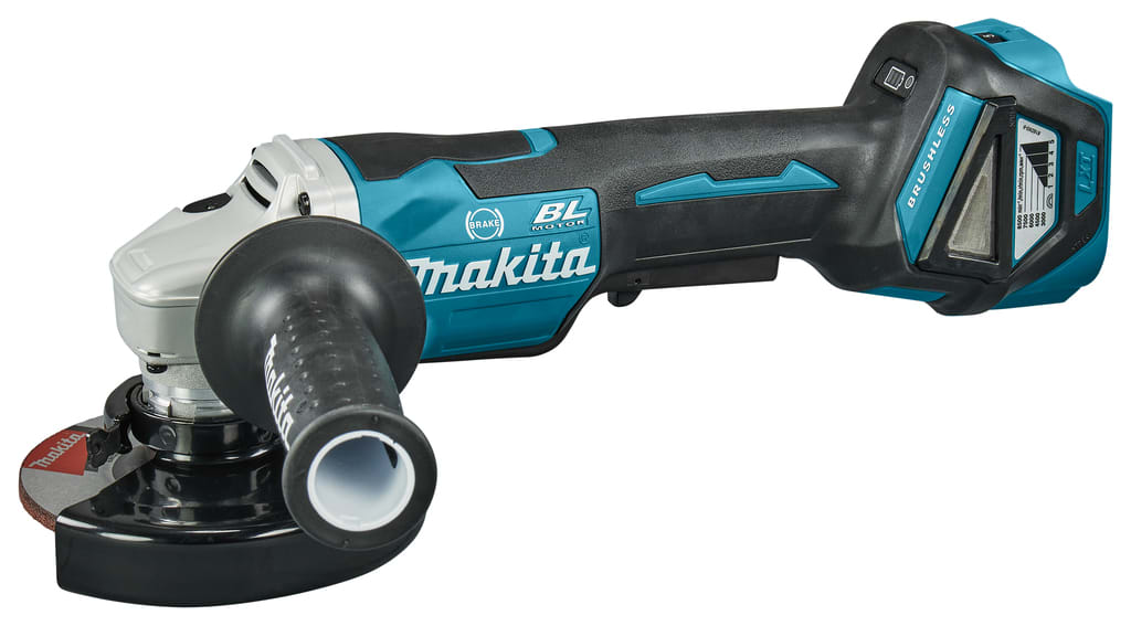 Makita Accu Haakse Slijper DGA517ZJ 18V 125mm Zonder Accu En Lader Met Schakelaar In M-Box