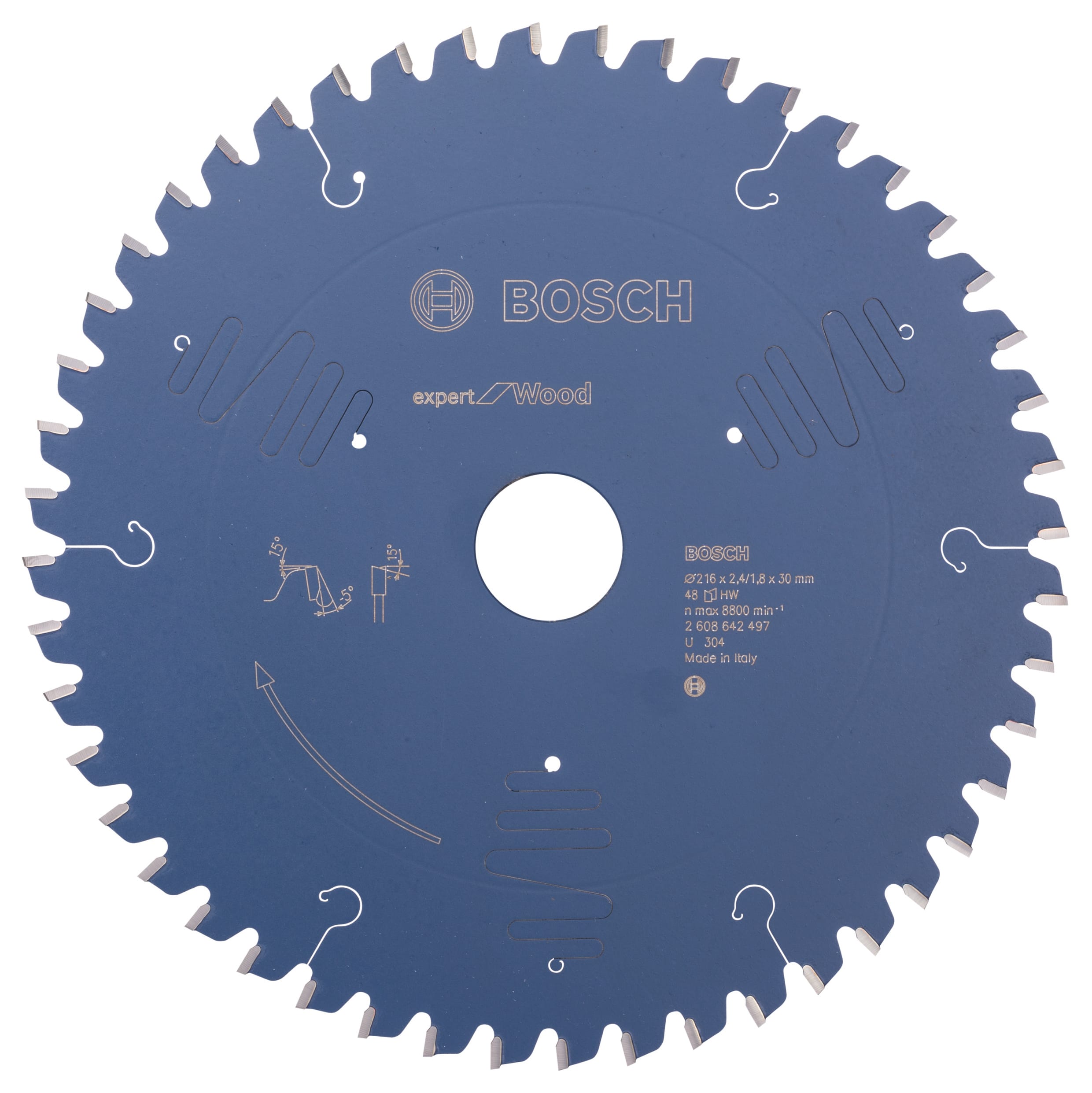 Bosch Cirkelzaagblad Expert for Wood 216x30x2,4mm 48tands