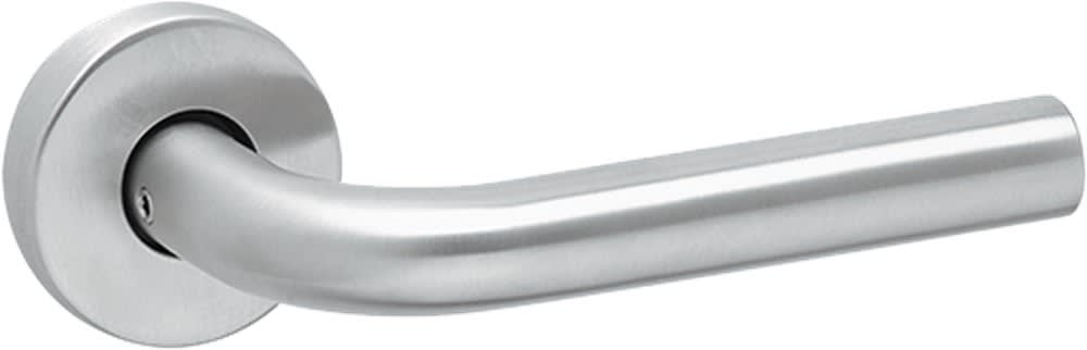 Oxloc Deurkruk Breda Op Rozet L-Model Omkeerbaar RVS Mat Vastdraaibaar Paar