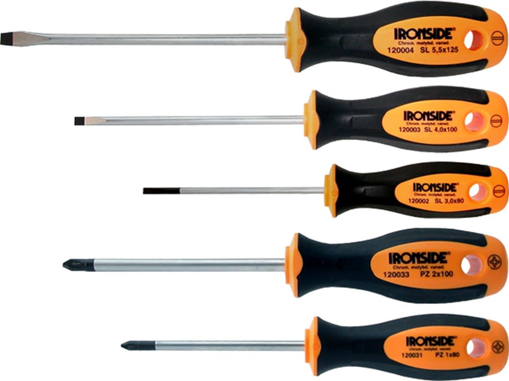 Ironside Schroevendraaierset Pozidrive/Zaagsnede 5-delig