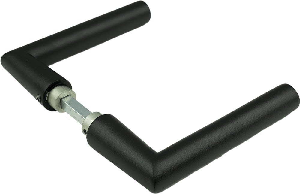 Oxloc Deurkruk Haaks Omkeerbaar Aluminium Zwart Paar