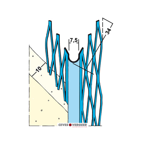 Hoekbeschermer 1005H 270cm 10mm Alu Zink