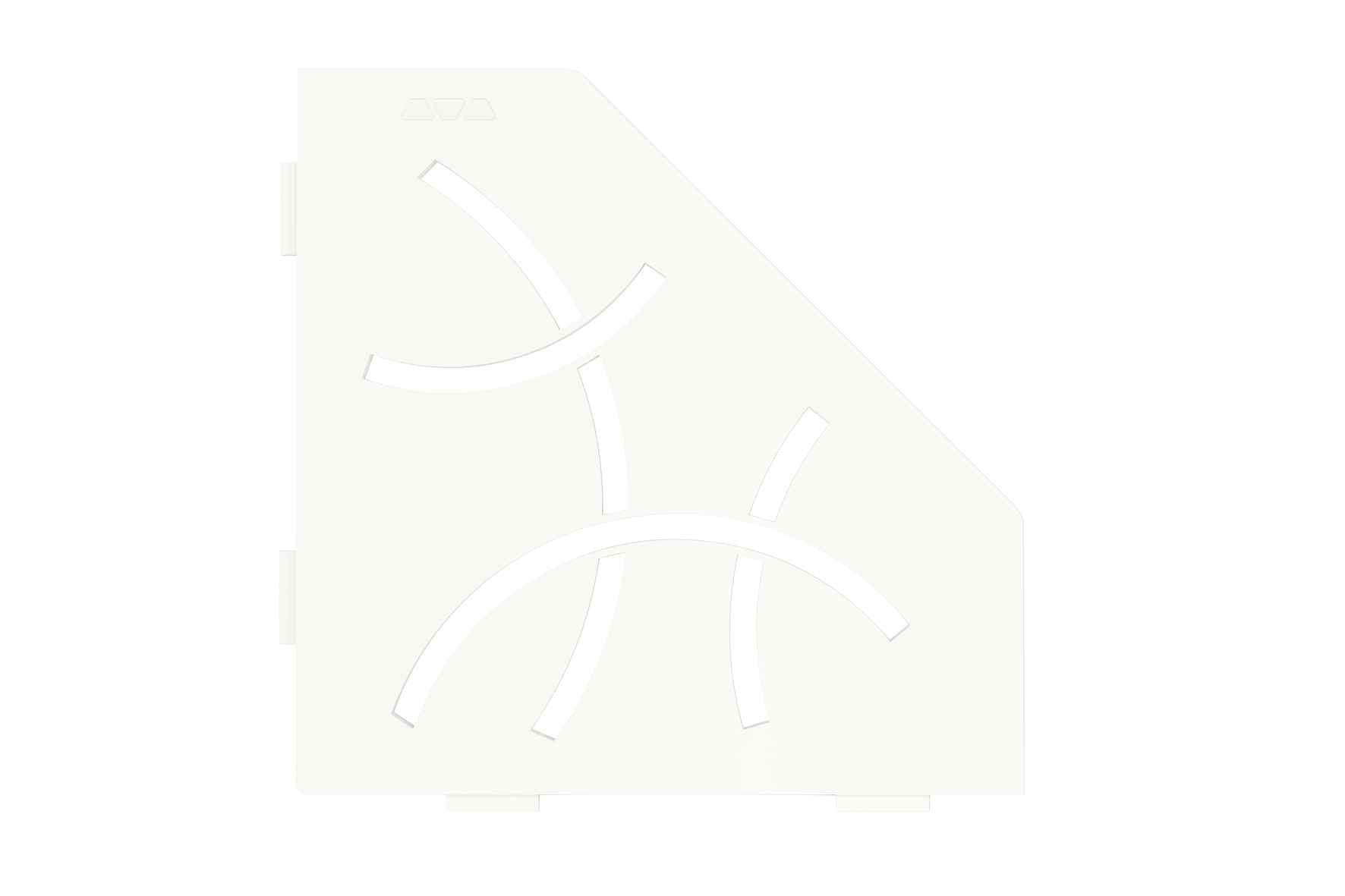 Schlüter SHELF-E-S2 Planchet 195x195mm Design Curve Alu Met Kleurcoating Zuiver Wit Mat SES2D6MBW