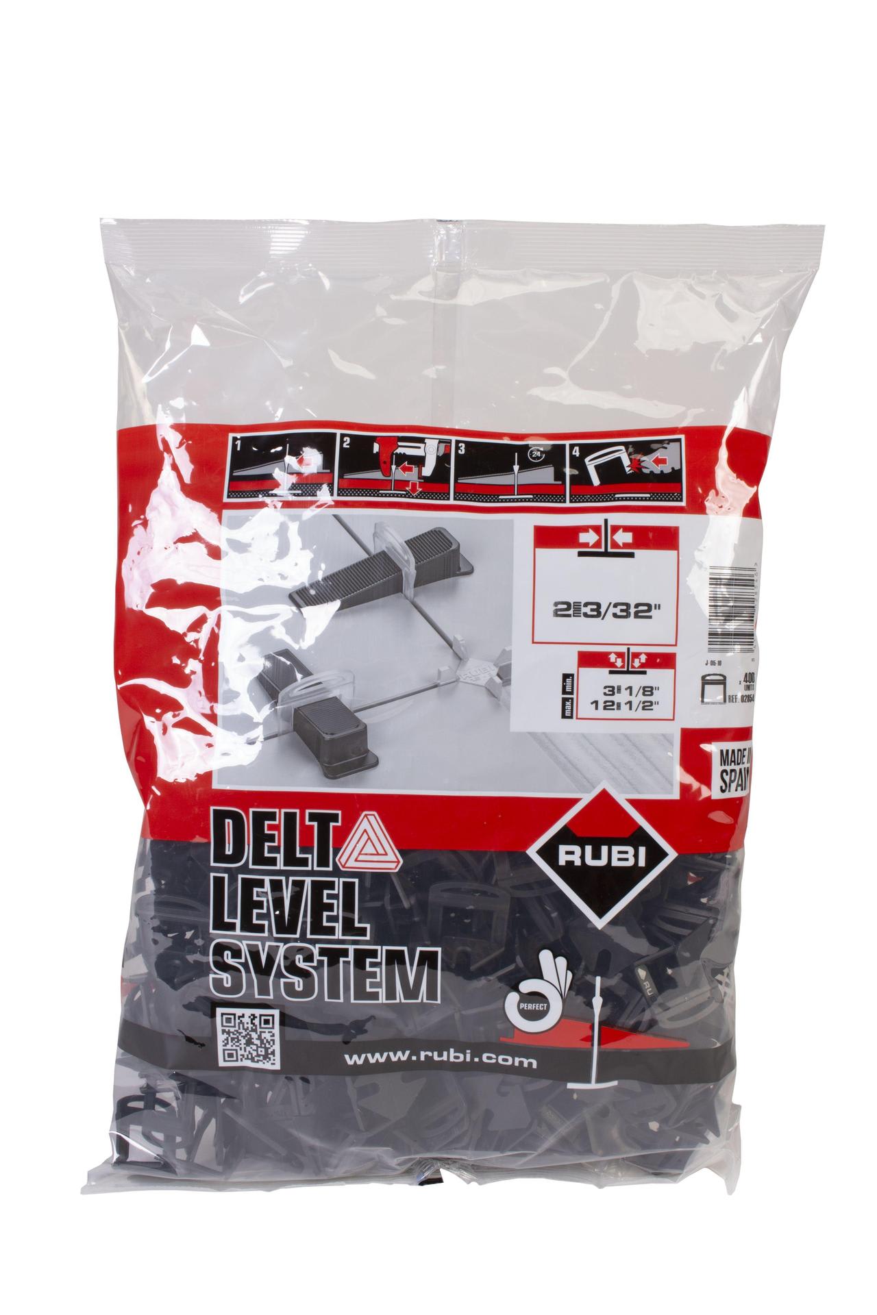 Rubi Clip Delta Levelling Systeem 2mm Tegeldikte 3-12mm 400st
