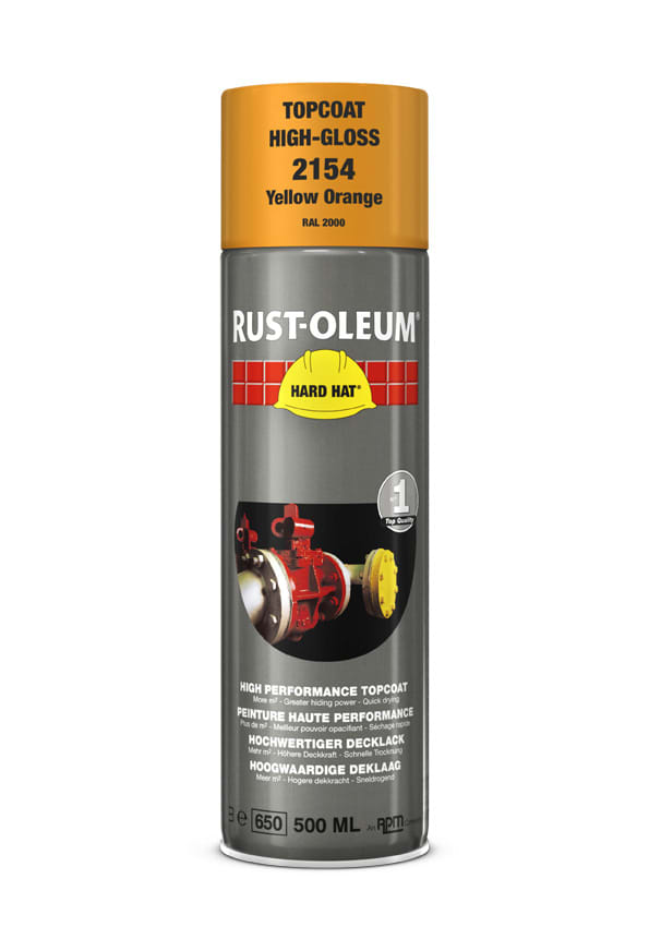 Rust-Oleum Deklaag Hard Hat 2154 500ml Geeloranje RAL2000