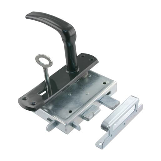 Poortslot met beslag zwart