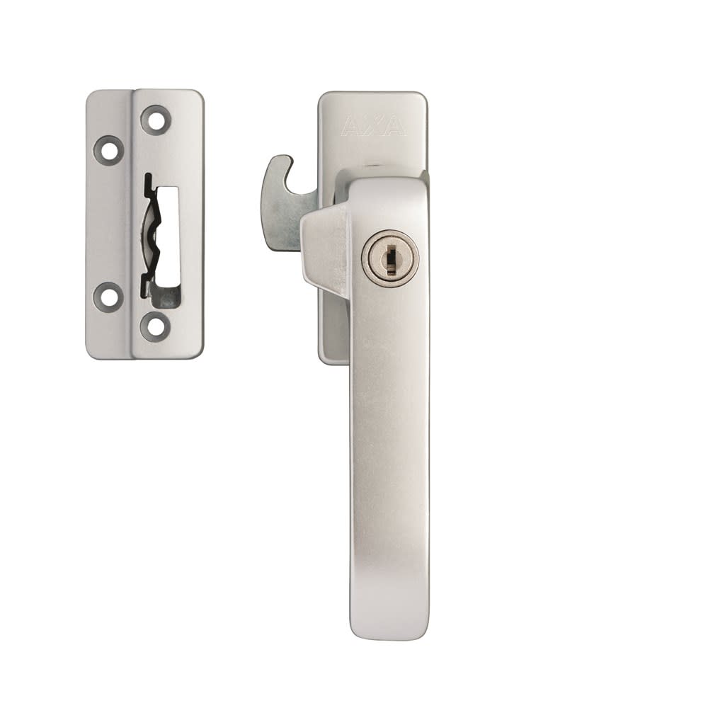 AXA Veiligheidsraamsluiting 3329 Met Haakschot/Cilindersluiting DIN rechts Aluminium F1