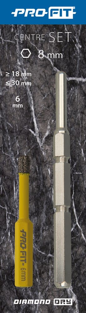 Profit Geleidepin 6mm Click & Drill Heavy Duty Voor Diamond Dry Gatzaag