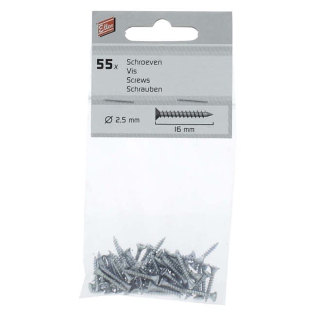 Ellen Tochtschroef 2.6x16mm Verzinkt 5st
