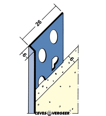 Stucstopprofiel 2135 300cm 6mm