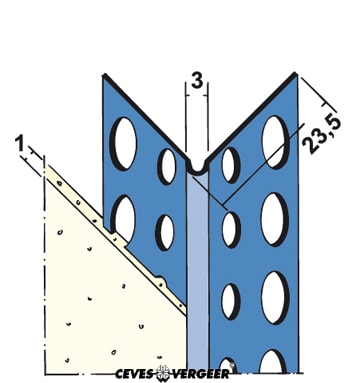 Hoekbeschermer 1031 250cm 1mm RVS