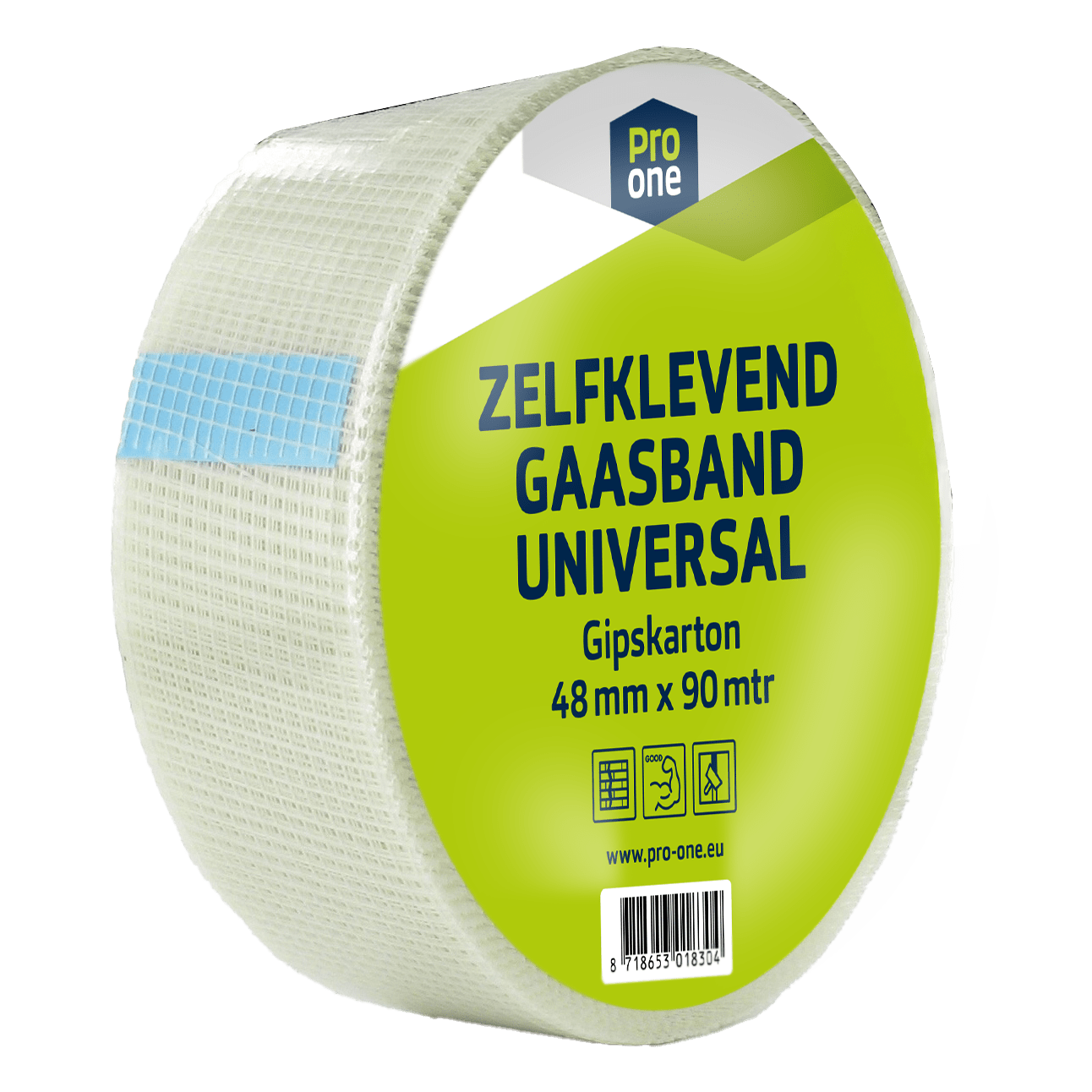 ProOne Gaasband Universal 48mm 90m Wit Zelfklevend